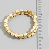 Nicki Hammered Nugget Bracelet Set