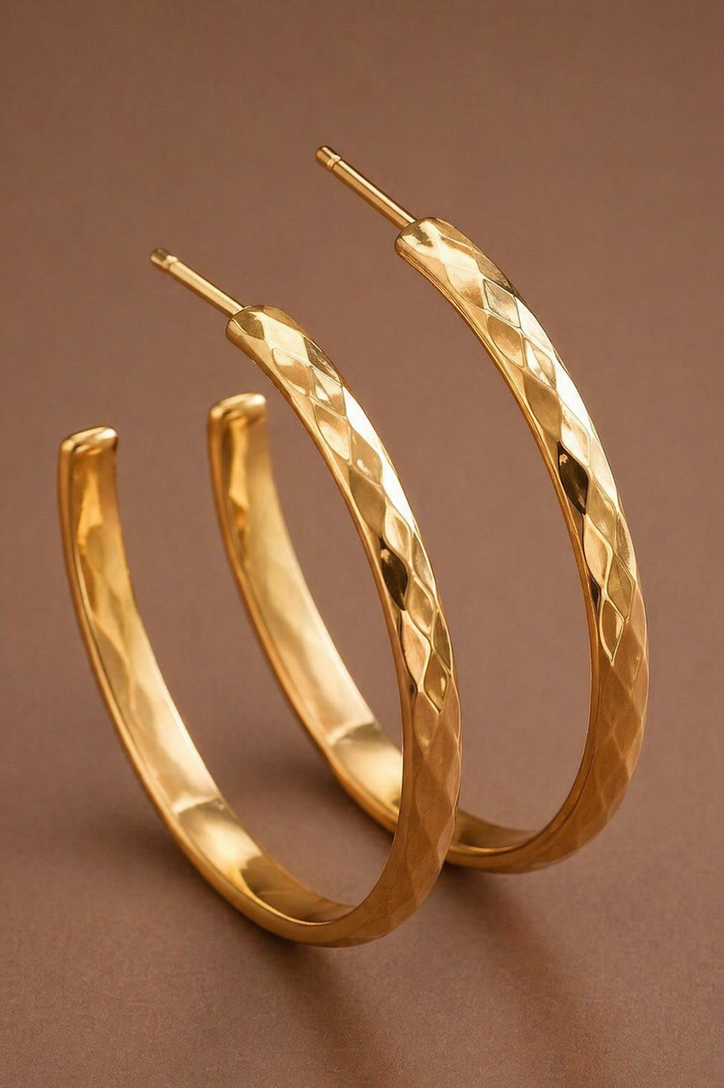 Eryn Hammered Hoop Earrings