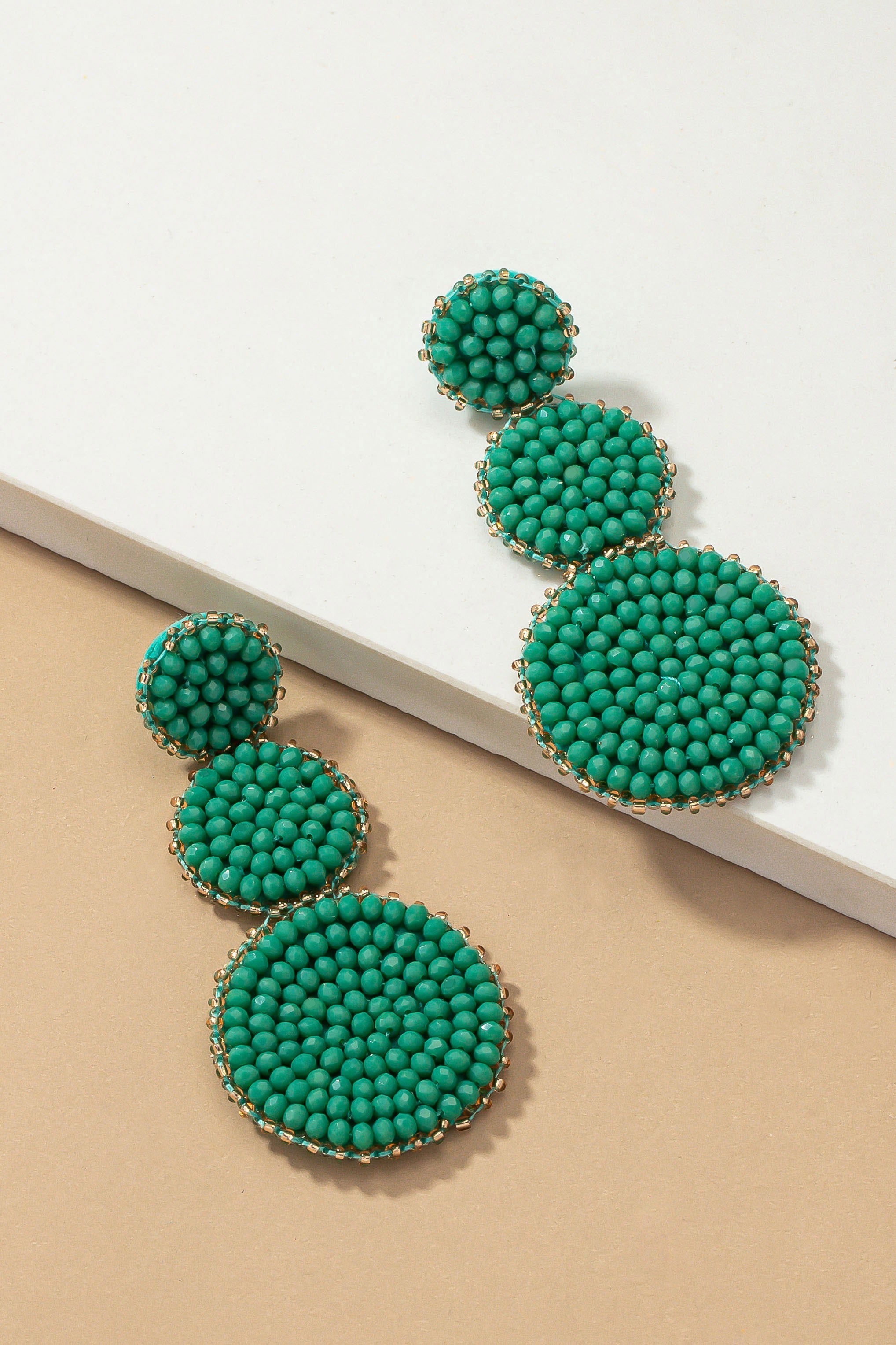 Addison Bead Disk Drop Earrings