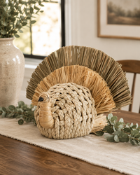 Natural Woven Turkey Decor