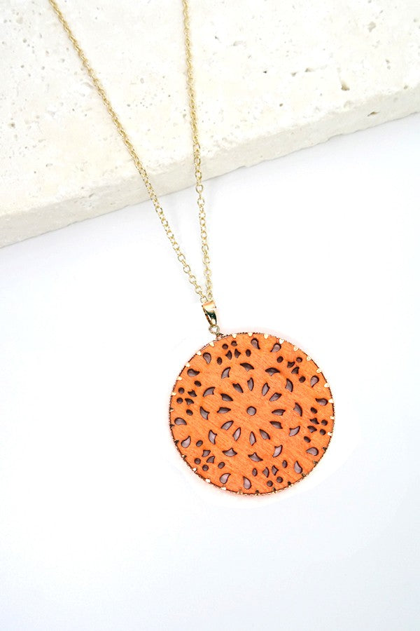 Wooden Pendant Necklace