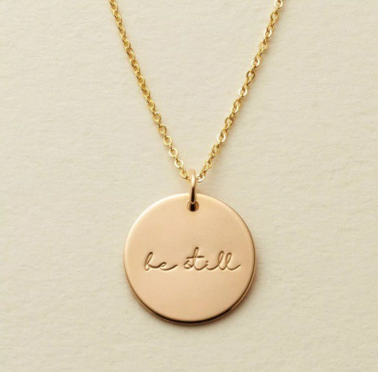 Be Still Disc Pendant Necklace