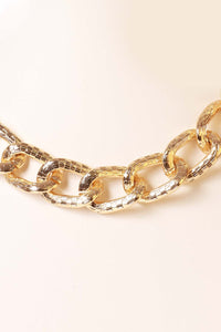 Iva Textured Oversized Link Necklace