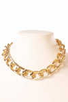 Iva Textured Oversized Link Necklace