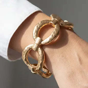 Denton Hammered Oval Bracelet