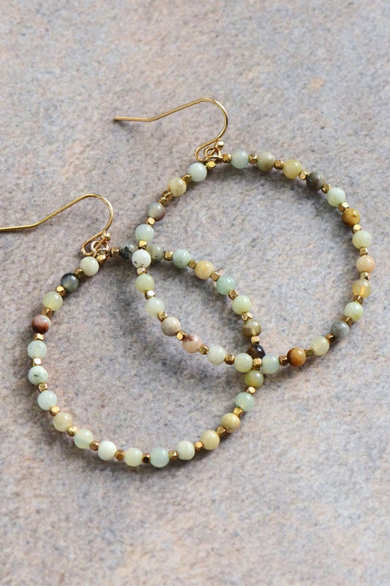 Darla Beaded Hoop Earrings