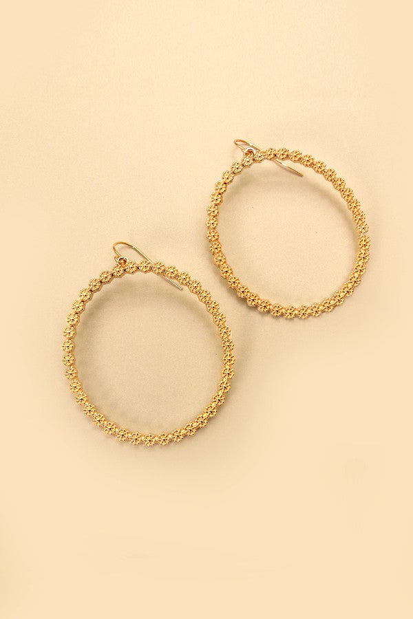 Newport Flower Hoop Earrings