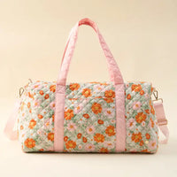 Sage Bouquet Beauty Quilted Weekender Bag