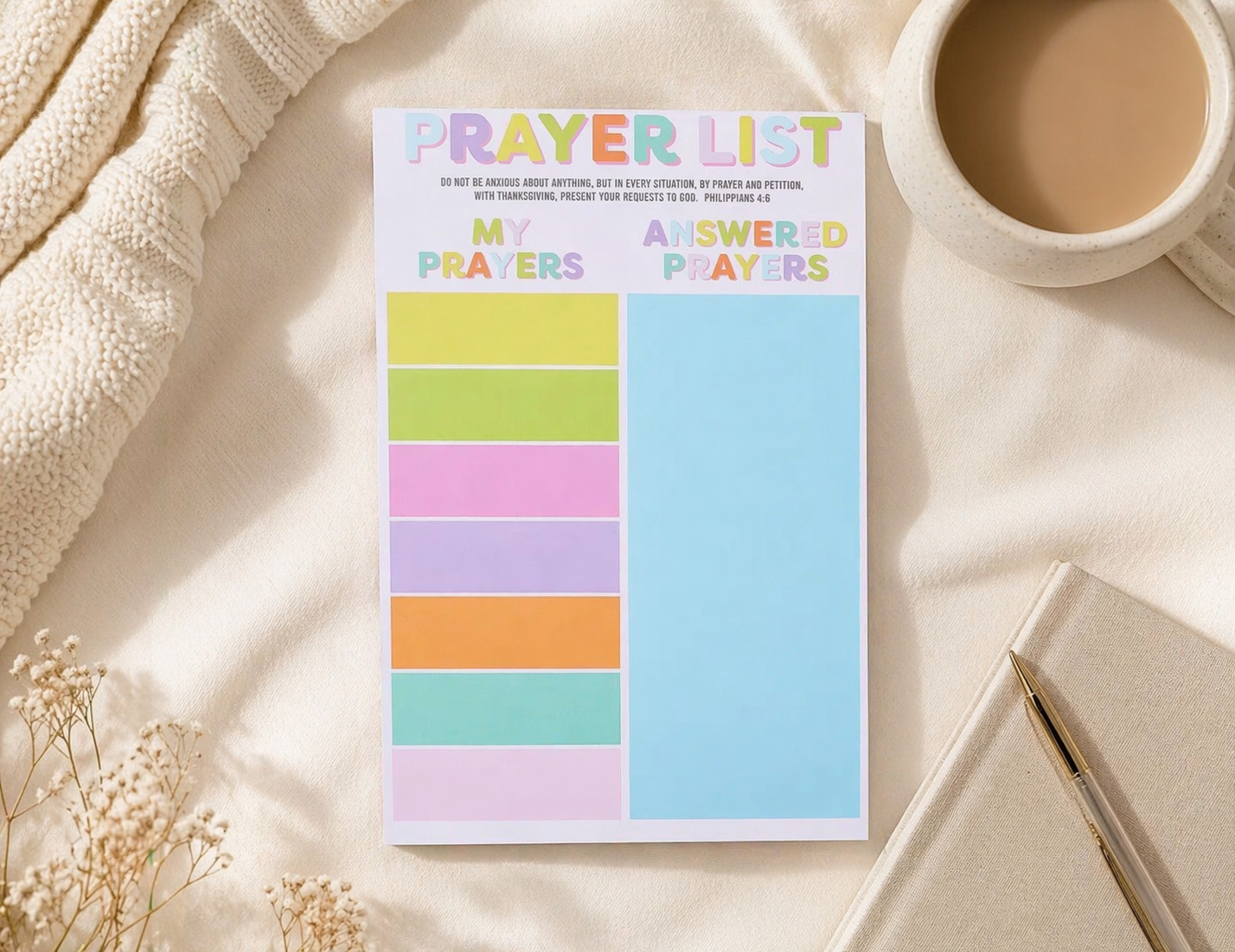 Prayer List Notepad