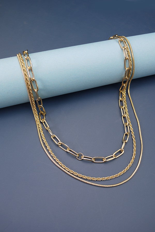 Anchor Chain Layered Necklace
