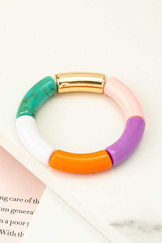 Multicolor Resin Bracelet