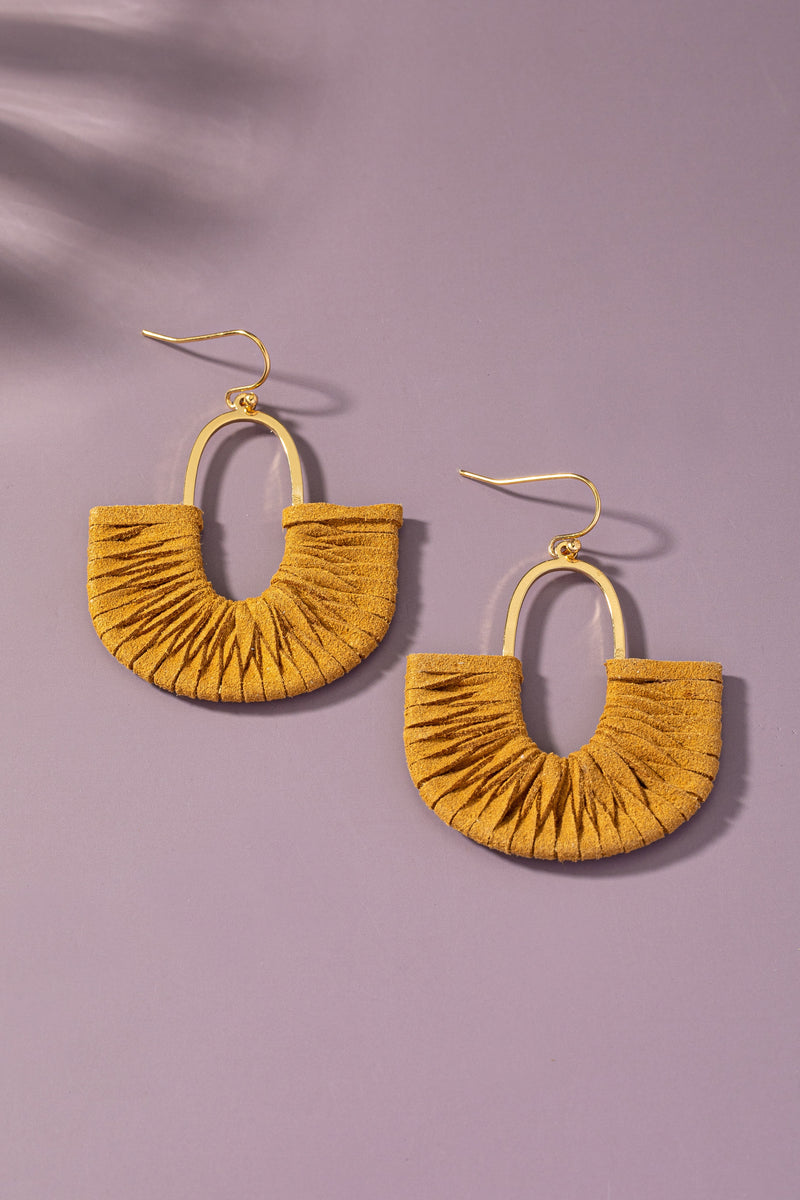 Suede Wrapped Arch Earring