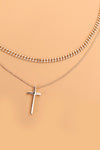 Sykes Double Layer Cross Necklace