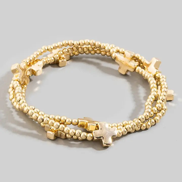 Mark Mini Cross Bracelet Set