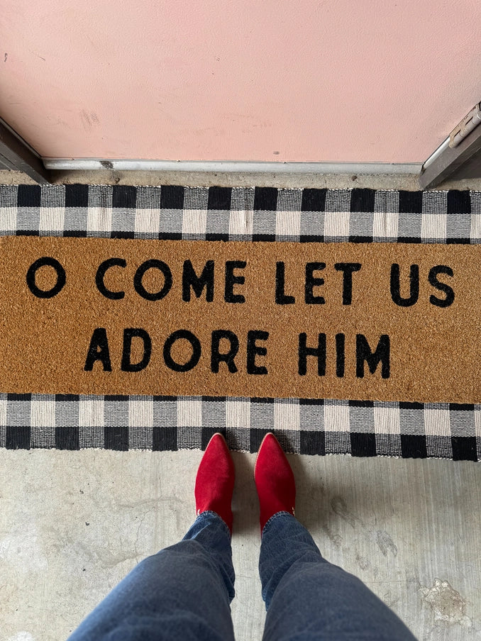 O Come Let Us Adore Him | XL Doormat