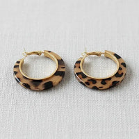 Andie Leopard Hoop Earrings