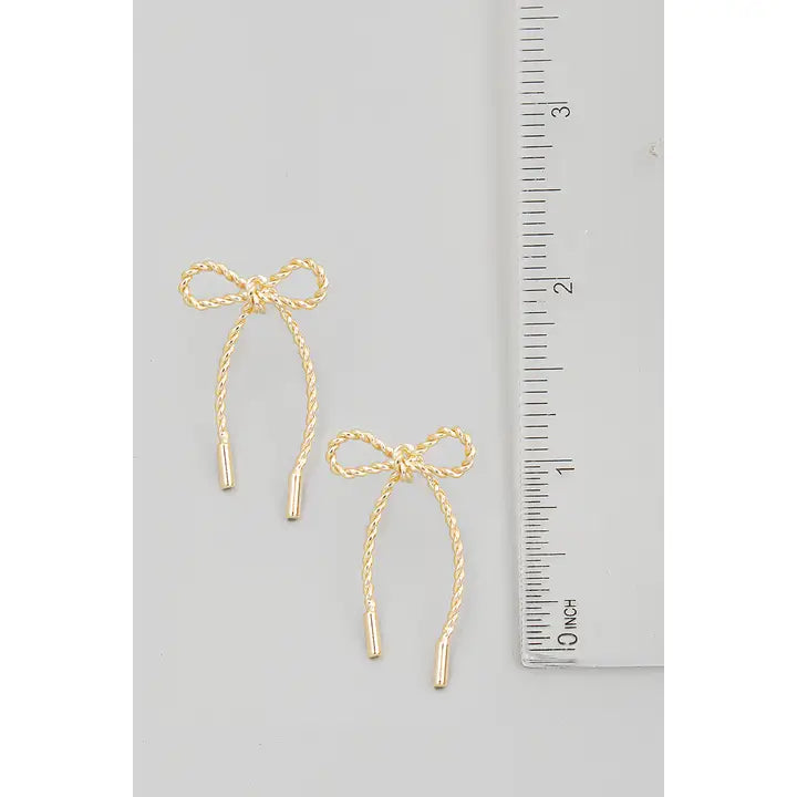 Clarke Twisted Bow Earrings