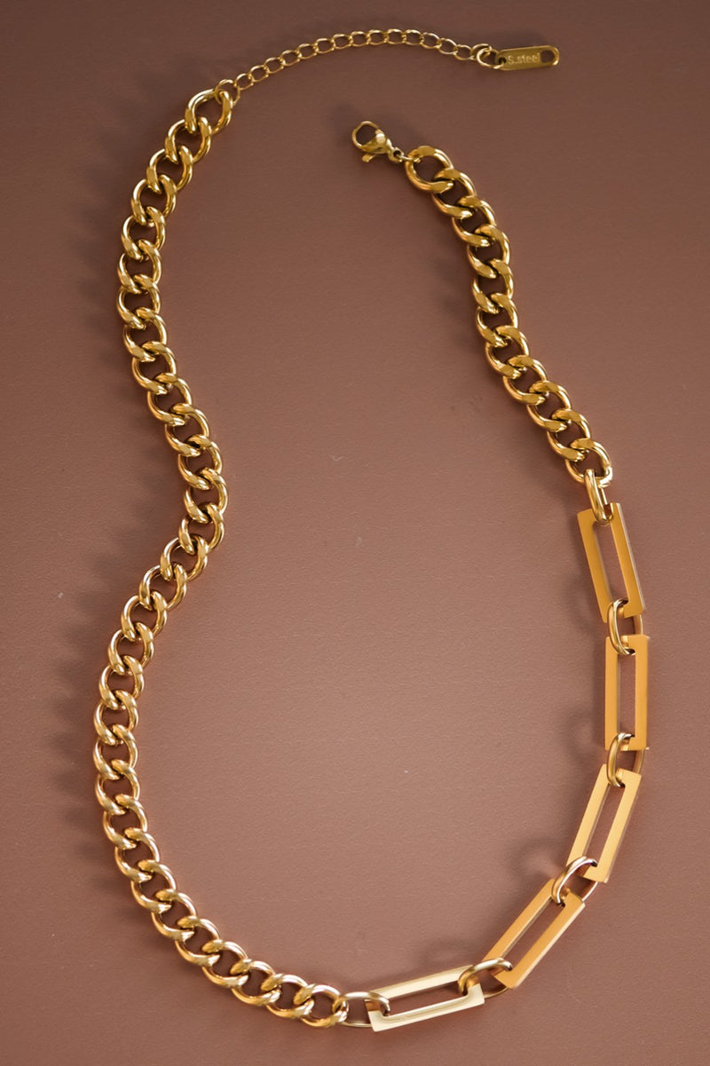 Newton Mixed Geo Chain Necklace