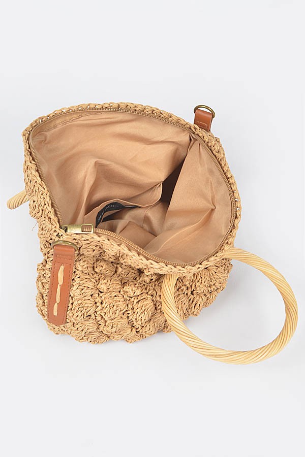 Aleya Round Straw Bag