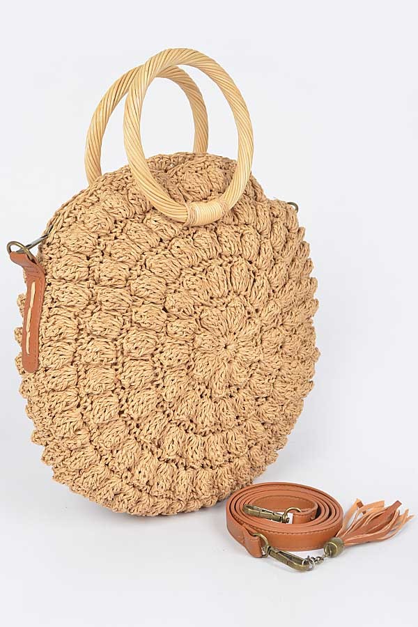 Aleya Round Straw Bag
