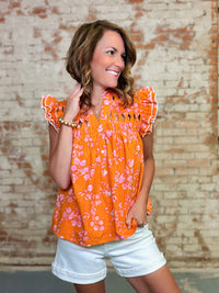 THML Caryn Flutter Sleeve Top