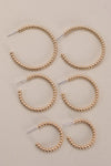 Ball Hoop Trio Earring Set