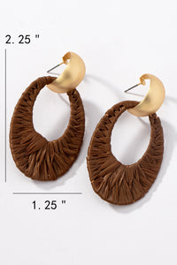 Lennon Oval Drop Earrings