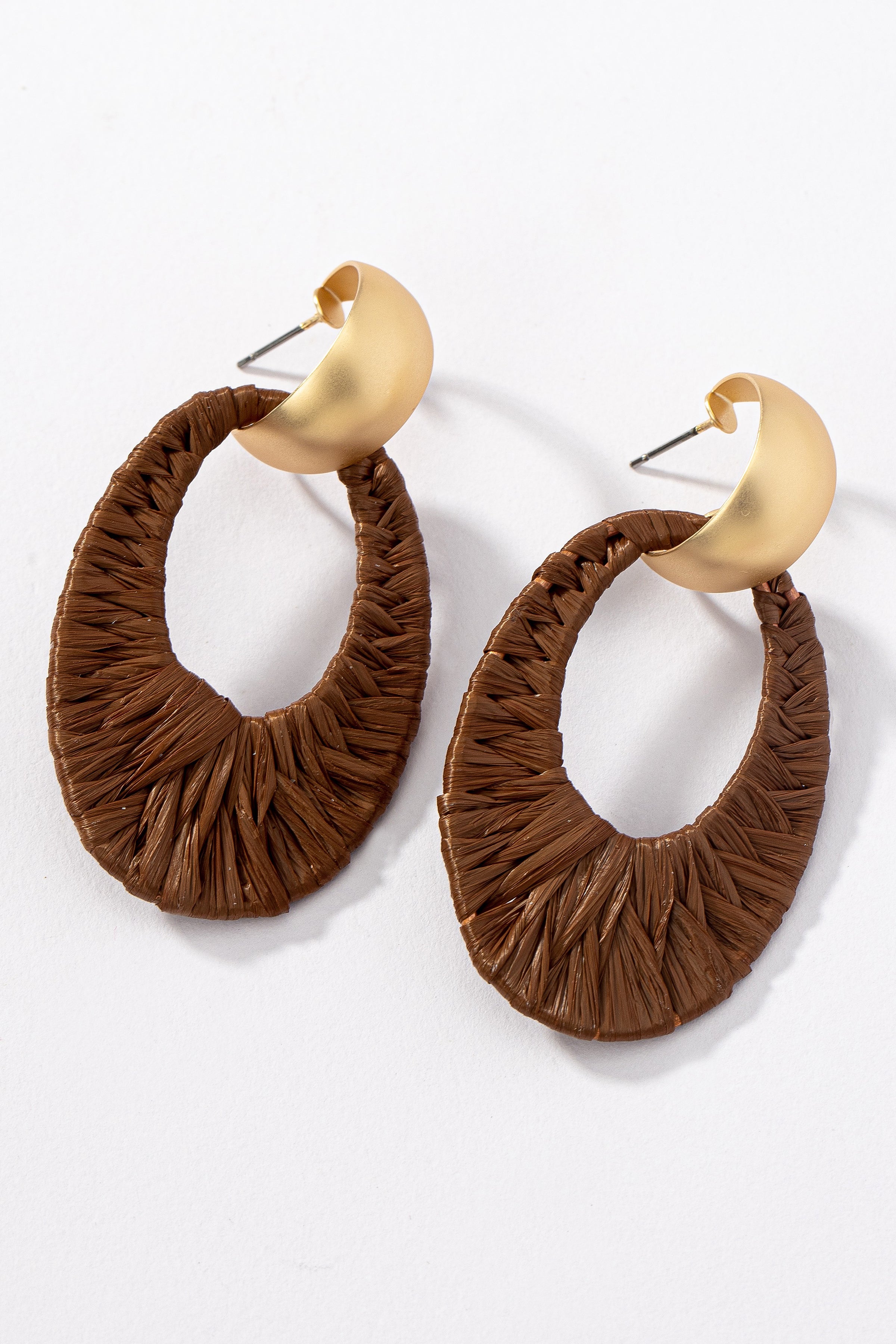 Lennon Oval Drop Earrings