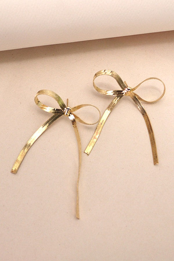 Iris Ribbon Bow Earrings