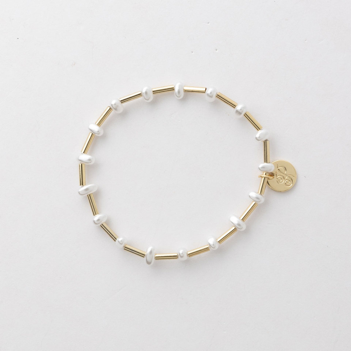 Kristi Gold Pearl Bracelet