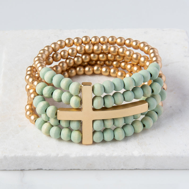 Malisa Multi-Strand Cross Bracelet