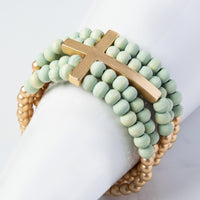 Malisa Multi-Strand Cross Bracelet