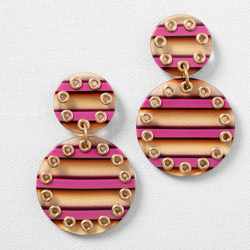 Emelda Acrylic Stripe Earrings