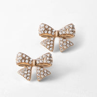 Adilynn Rhinestone Bow Earrings