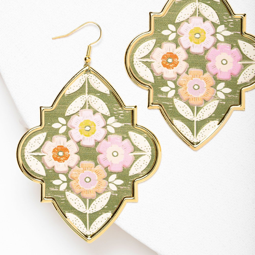 Stallings Floral Tin Earrings