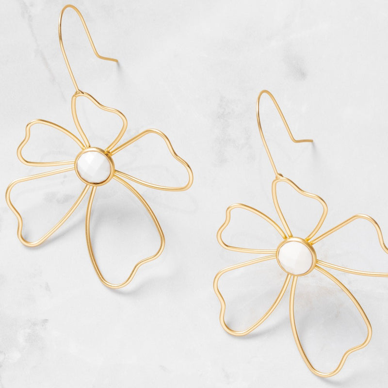 Bernice Wire Flower Earrings