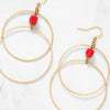 Keeley Red Double Hoop Earrings