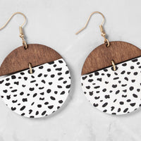 Gillian Wood Disc Earrings