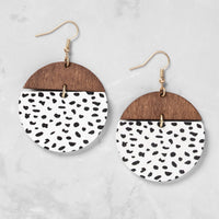 Gillian Wood Disc Earrings