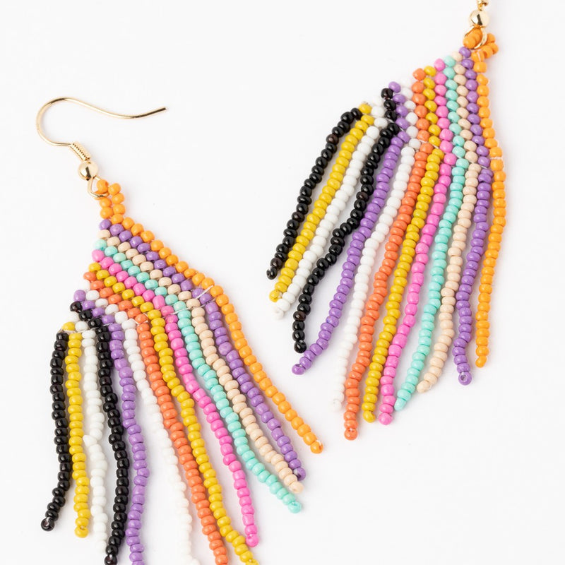 Tera Beaded Tassel Earrings