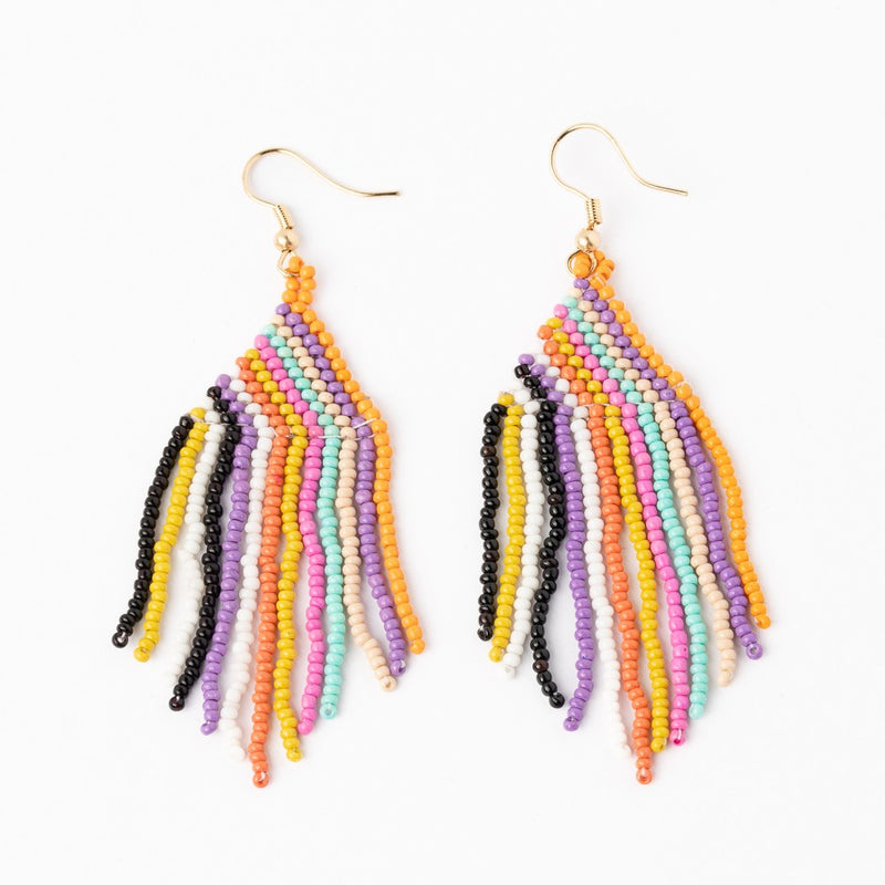 Tera Beaded Tassel Earrings