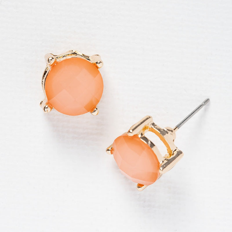 Carley Peach Stud Earrings