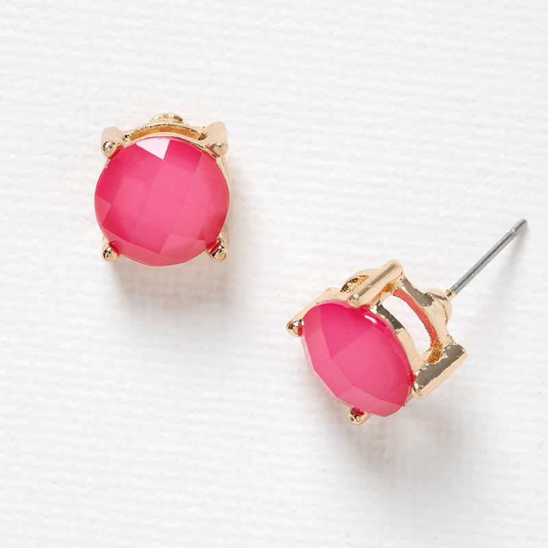 Liza Pink Stud Earrings