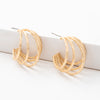 Leena Matte Gold Hoop Earrings