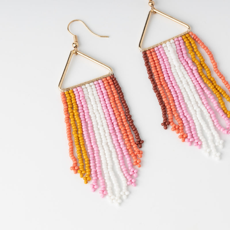 Margot Red Triangle Stud Earrings