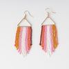 Nichole Beaded Triangle Tassel Earrings