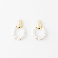 Suni Pearl Hoop Earring