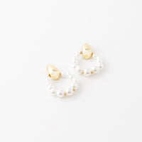 Suni Pearl Hoop Earring