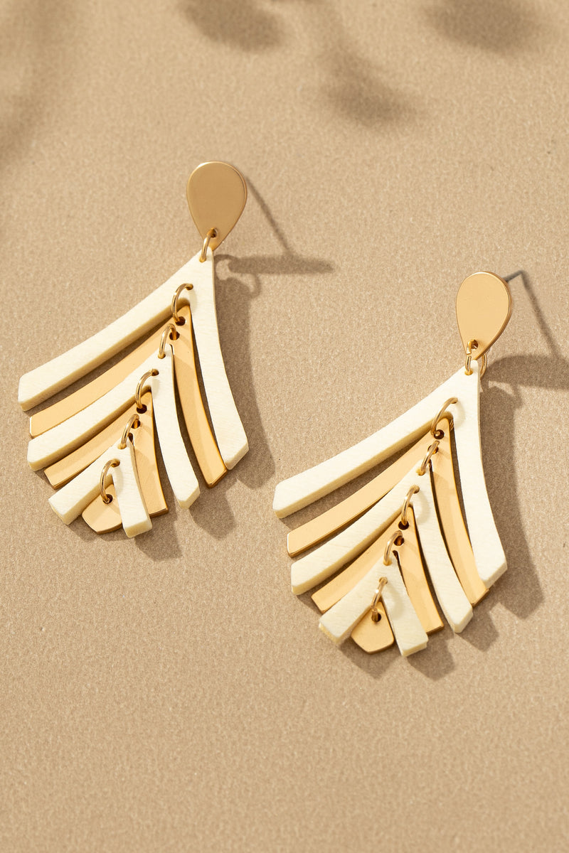 Martina Wood + Gold Earrings