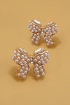 Sloane Mini Pearl Bow Earrings